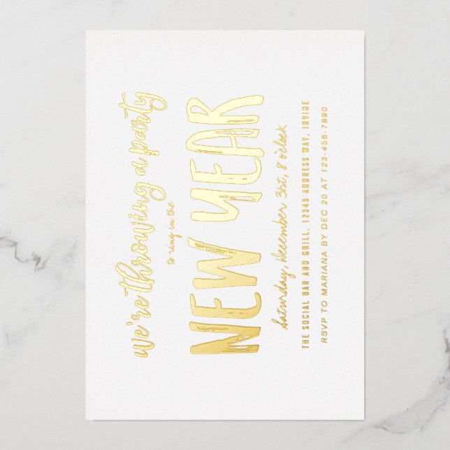 Brushed New Year's Eve Party (Front)