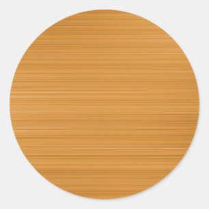Brushed Ochre Tan Classic Round Sticker