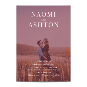 Brushed Overlay Wedding Invitation