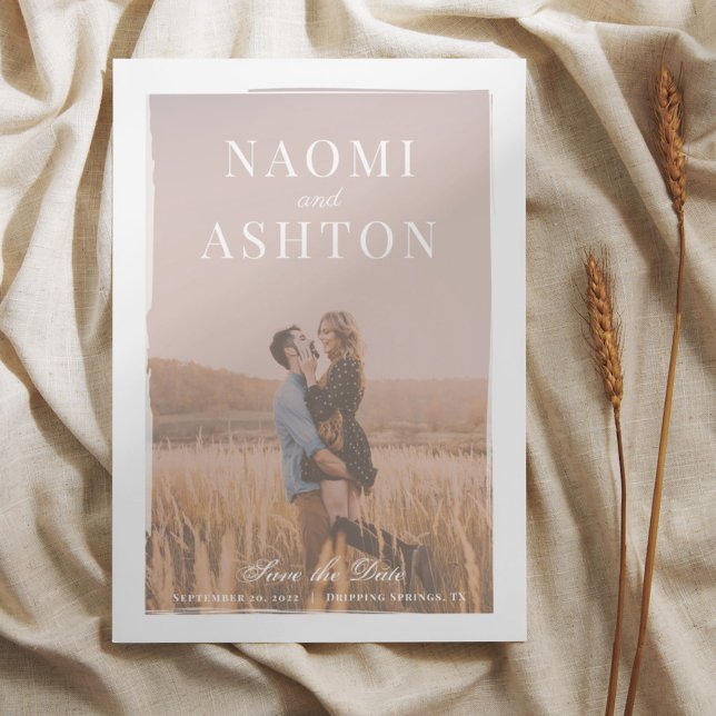 Brushed Overlay Wedding Save The Date (Creator Uploaded)