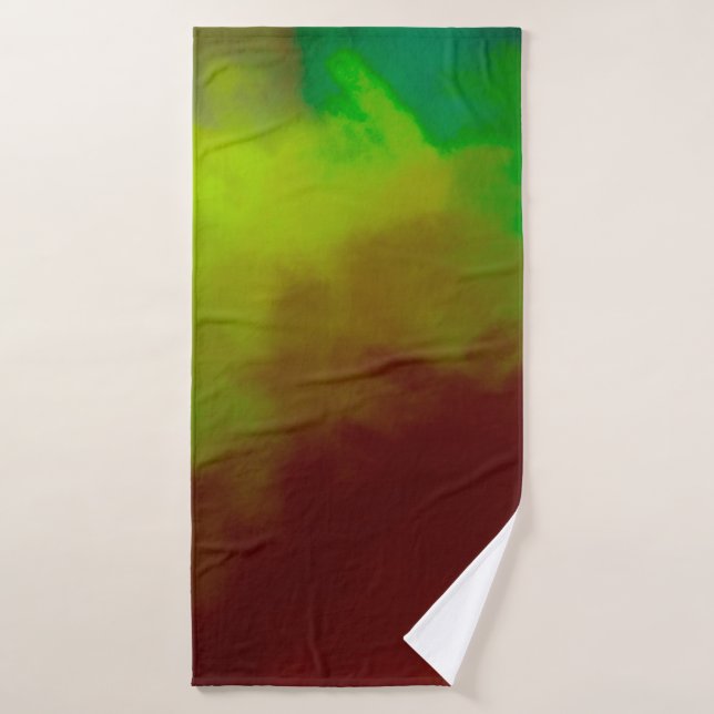 Brushed Painted Abstract Background. Brush stroked Bath Towel (Bath Towel)