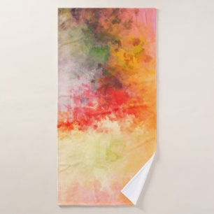 Brushed Painted Abstract Background. Brush stroked Bath Towel