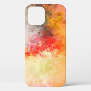 Brushed Painted Abstract Background. Brush stroked iPhone 12 Case