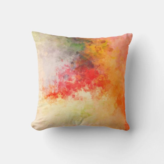 Brushed Painted Abstract Background. Brush stroked Cushion (Front)