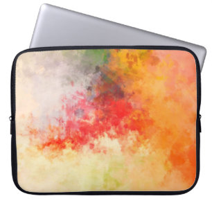 Brushed Painted Abstract Background. Brush stroked Laptop Sleeve