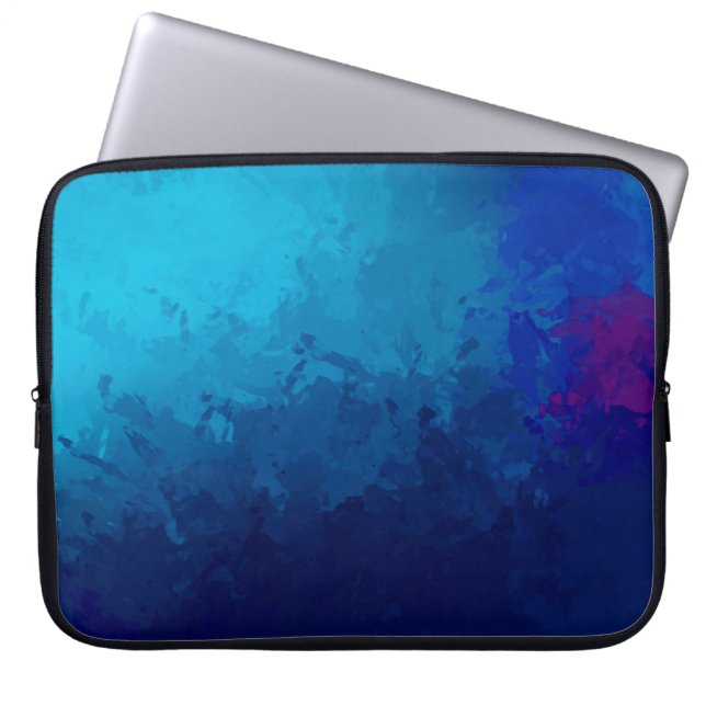 Brushed Painted Abstract Background. Brush stroked Laptop Sleeve (Front)