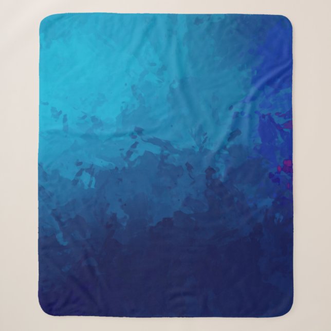 Brushed Painted Abstract Background. Brush stroked Sherpa Blanket (Front)