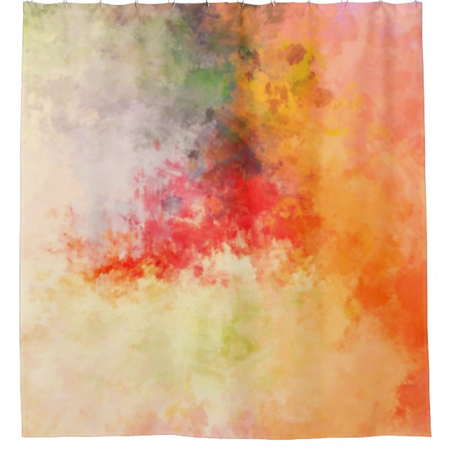 Brushed Painted Abstract Background. Brush stroked Shower Curtain (Front)