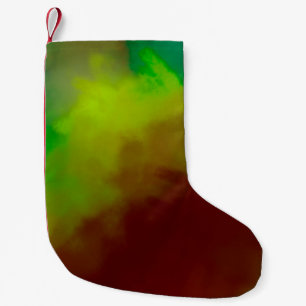 Brushed Painted Abstract Background. Brush stroked Small Christmas Stocking