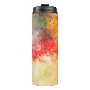 Brushed Painted Abstract Background. Brush stroked Thermal Tumbler