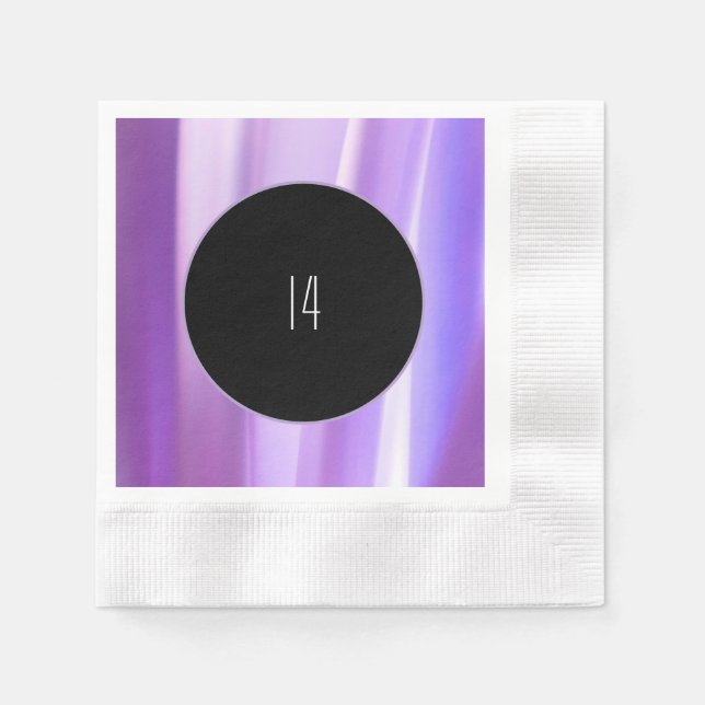 Brushed Petals Lavender Paper Napkin | Elegant Flo (Front)