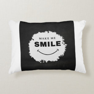 Brushed Polyster with Make me Smile logo Decorative Cushion