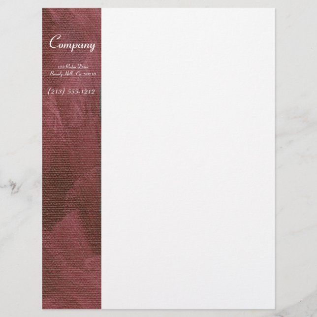 Brushed Purple Letterhead (Front)