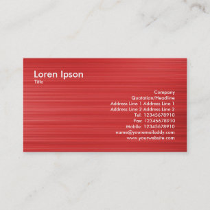 Brushed Red Business Card