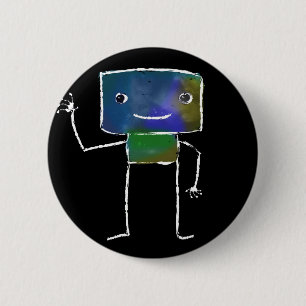 Brushed Robots - Vol 1: Lunabot 6 Cm Round Badge