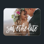 Brushed Save the Date Magnet<br><div class="desc">Gift your guests with a Save the Date Magnet to showcase on the refrigerator leading up to your big day!  
 All photography is displayed as a sample only and is not for resale. This product is only intended to be purchased once sample photos are replaced with your own images.</div>