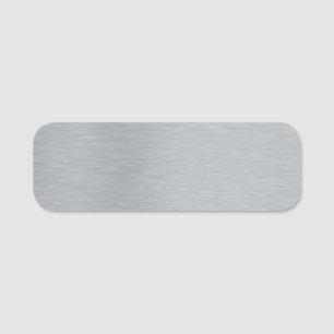 Brushed Shiny Polished Metal Name Tag