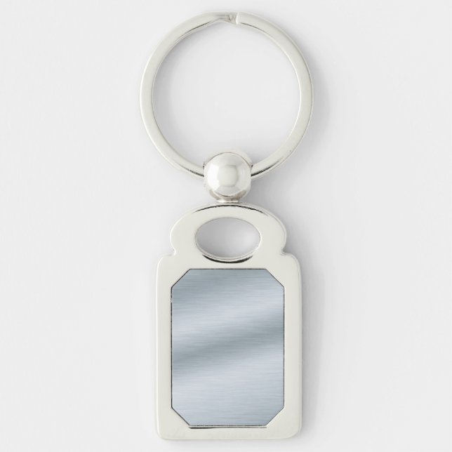 Brushed Silver Look Background Art Key Ring (Front)