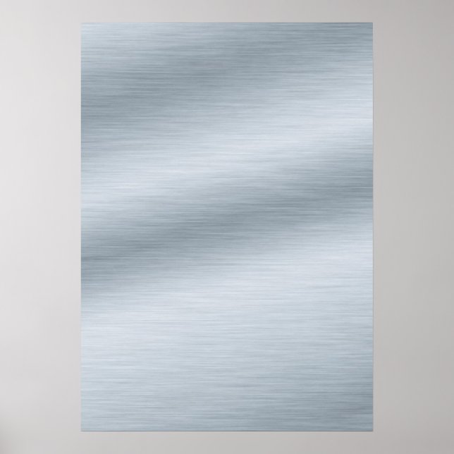 Brushed Silver Look Background Art Poster (Front)