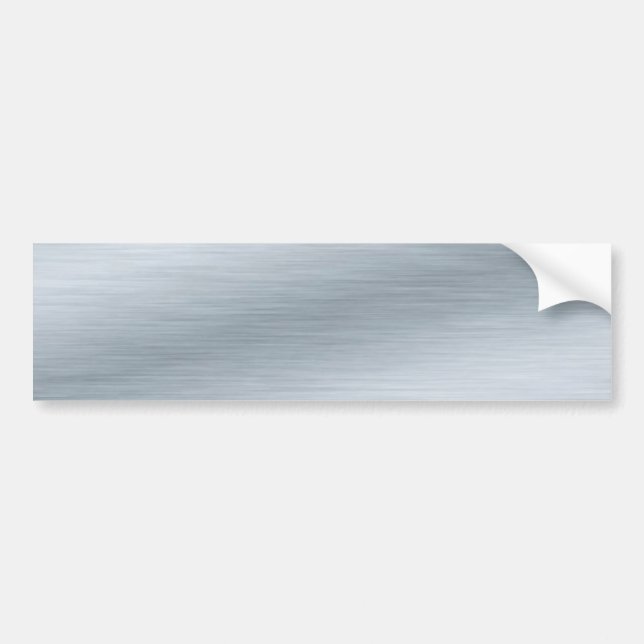 Brushed Silver Look Background Bumper Sticker (Front)