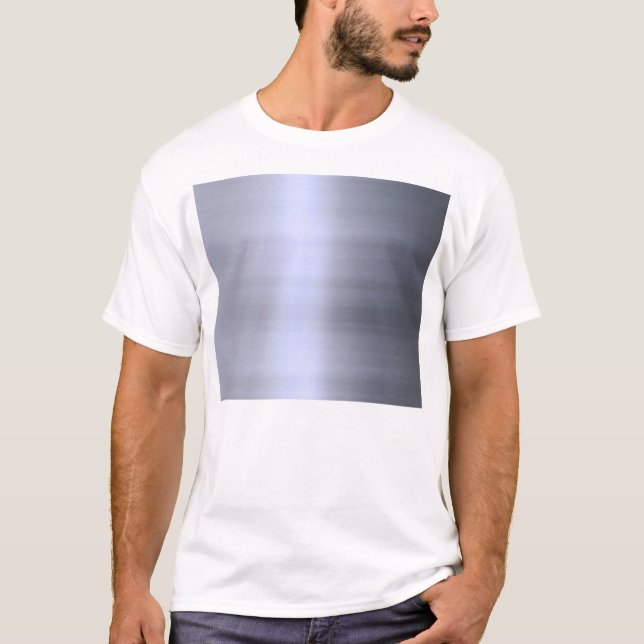 Brushed Silver Metal Textured T-Shirt (Front)