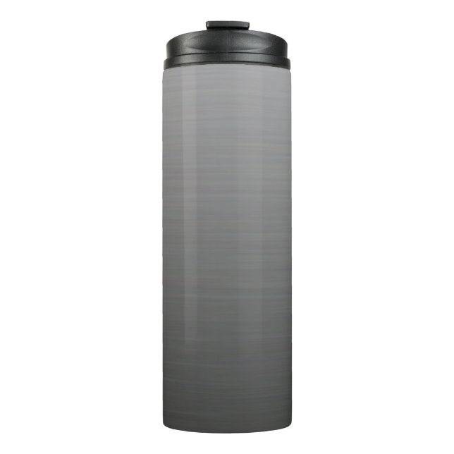 Brushed Silver Metallic Look Thermal Tumbler (Front)