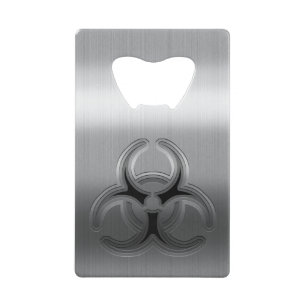 Brushed Steel Biohazard