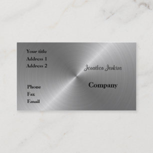 Brushed steel business card