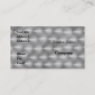 Brushed steel business card