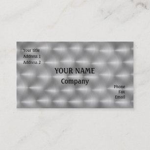 Brushed steel business card