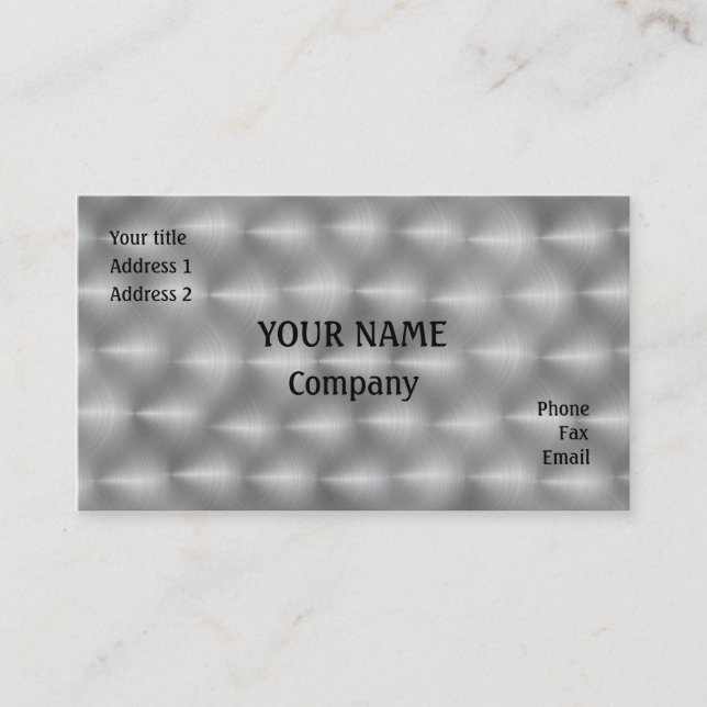 Brushed steel business card (Front)