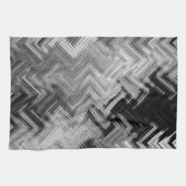 Brushed Steel Kitchen Towel by Artist C.L. Brown (Horizontal)