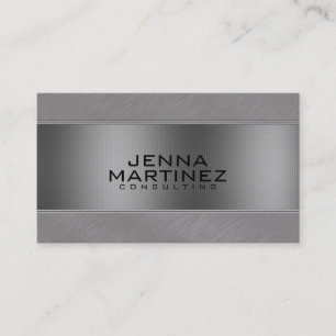 Brushed Steel & Metallic Silver Mash Consulting Business Card