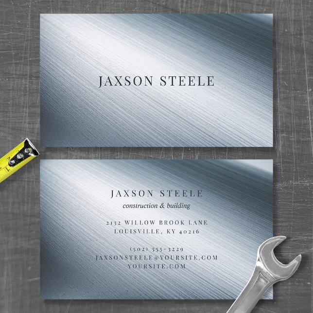Brushed Steel Professional  Business Card (Creator Uploaded)