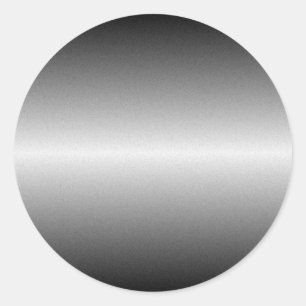 Brushed Steel Round Sticker