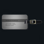 Brushed Steel Two Shades Luggage Tag<br><div class="desc">Brushed Steel Two Shades</div>