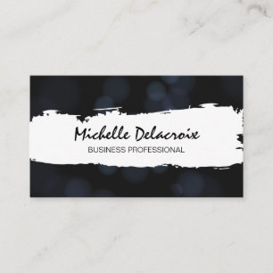 Brushed Stroke Bokeh Background Business Card