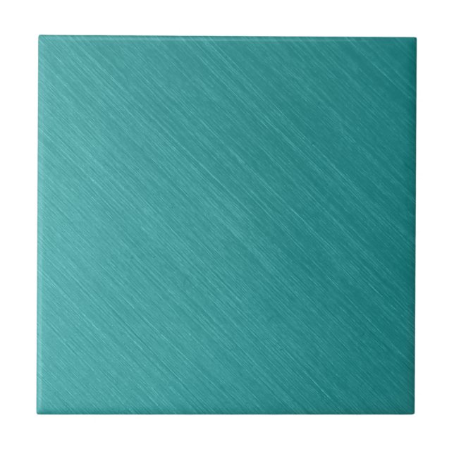 Brushed Teal Metal Look kash001 Tile (Front)