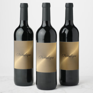 Brushed Texture Wine Label