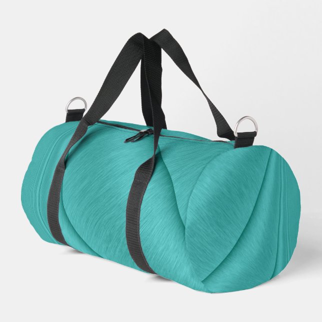 Brushed Turquoise Delight Duffle Bag (Left Corner)