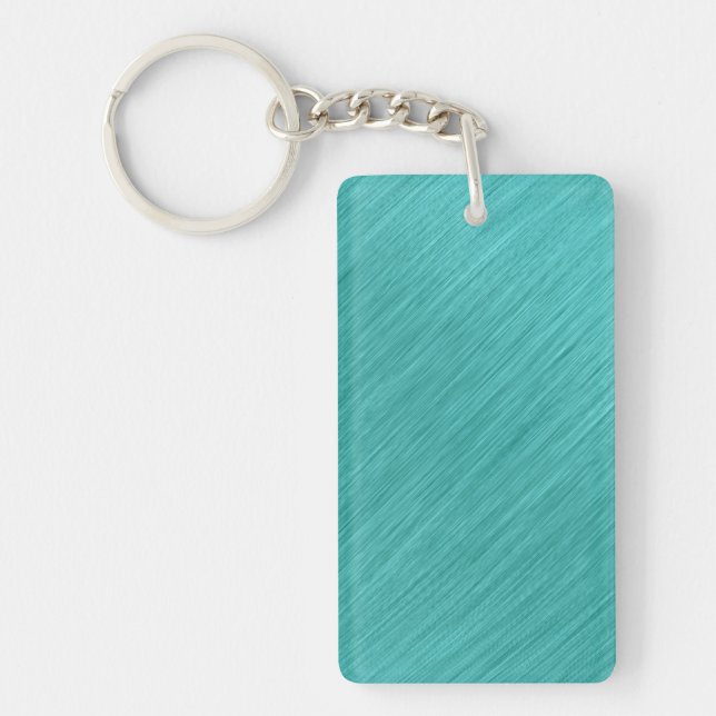 Brushed Turquoise Delight Key Ring (Front)