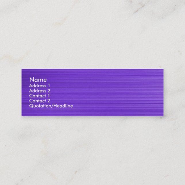 Brushed Violet Mini Business Card (Front)