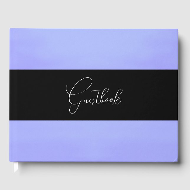 Brushed Watercolor Texture Wedding Guest Book (Front)