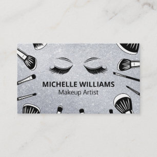 Brushes   Makeup Artist   Beauty Specialist Business Card
