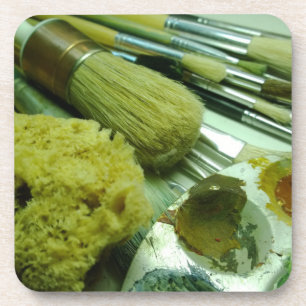 Brushes & Paint Coaster