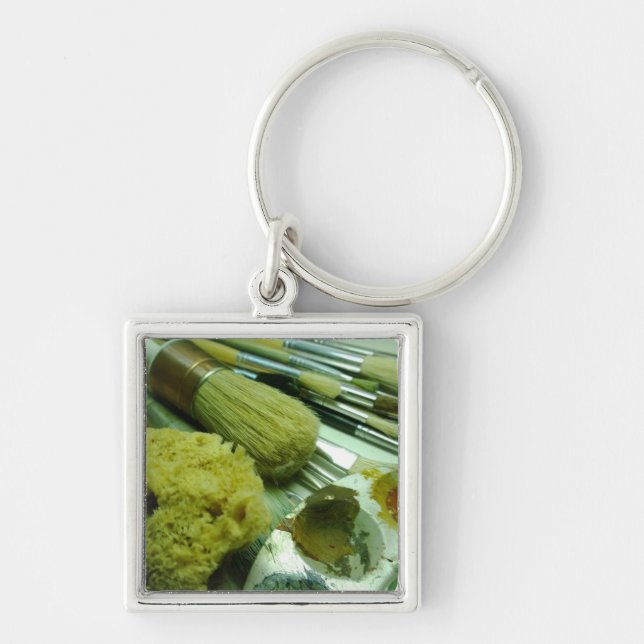 Brushes & Paint Key Ring (Front)