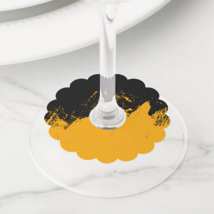 Brushstroke 3 wine glass tag