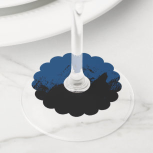 Brushstroke 8 wine glass tag