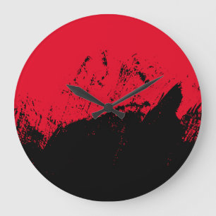 Brushstroke 9 large clock