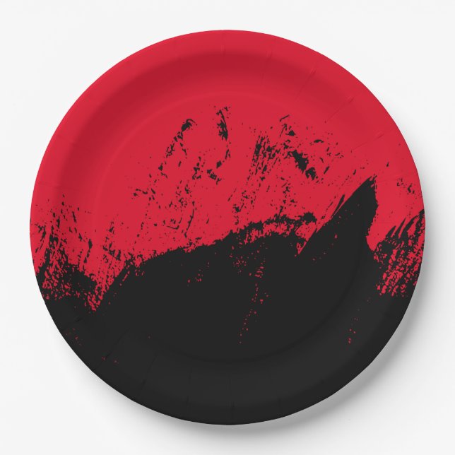 Brushstroke 9 paper plate (Front)